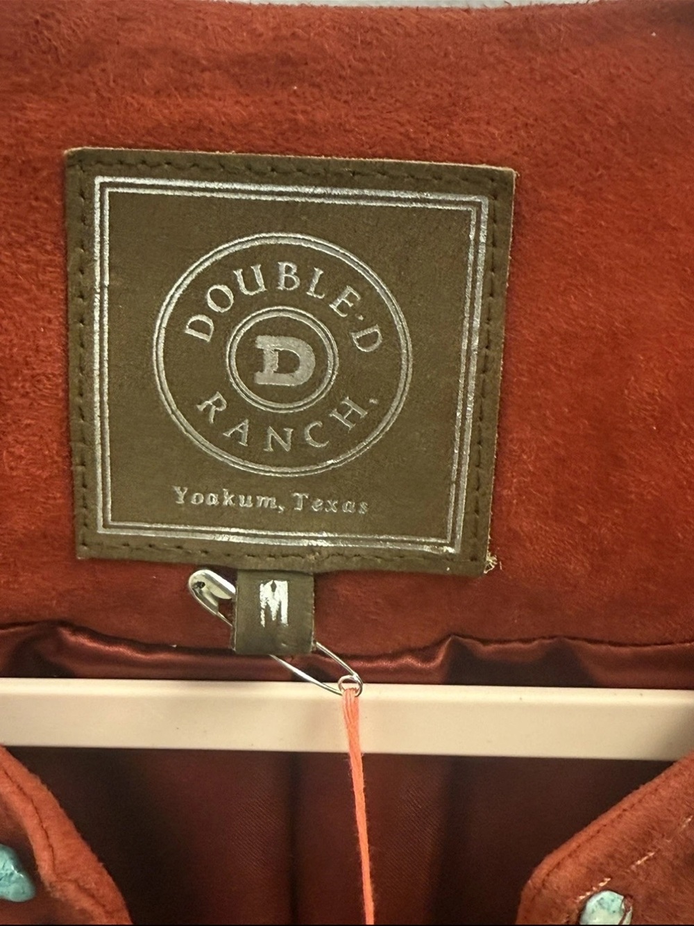 Double D Ranch Red Suede Button Front Jacket - Picture 2 of 5